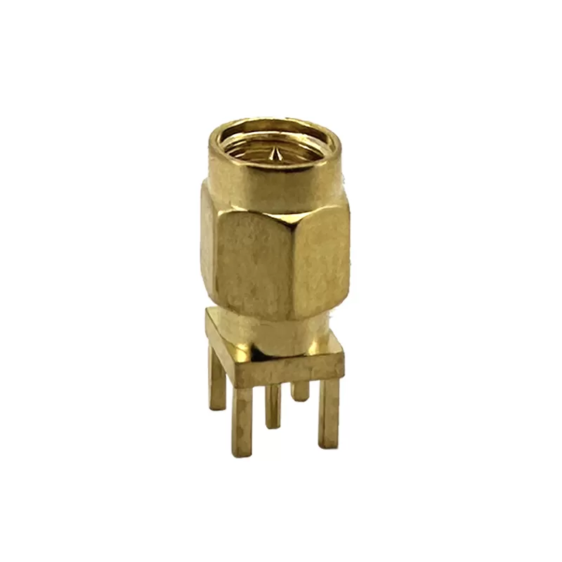 PCB Mount SMA Connector (Plug, Male,50Ω) ：RHTAYMA021