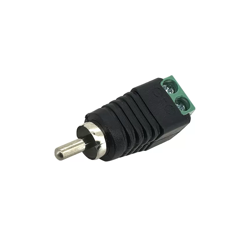 CCTV Phono RCA Male Plug TO AV Screw Terminal Connector Video AV Balun:RHTBYC-06