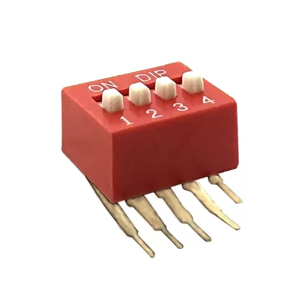 SPST Standard Right angle Recessed Type dip switch 1~12pins:RHTGYAR