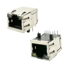 RJ45 Modular Jack with LED/Transformer (Right PCB Mount):RHTLYL005