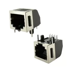 RJ45-8P8C jack with Half Shield:RHTLY19-8P8C