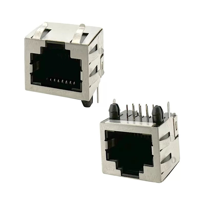 RJ45 Modular Jack with Transformer (Right PCB Mount):RHTLYL001