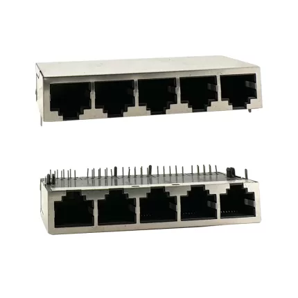 RJ45-8P8C 1x4 Jack:RHTLY07-8P8C1X4