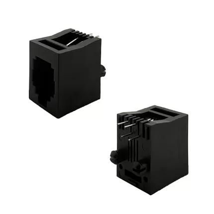 RJ11 4P4C Jack Vertical :RHTLY53-4P4C