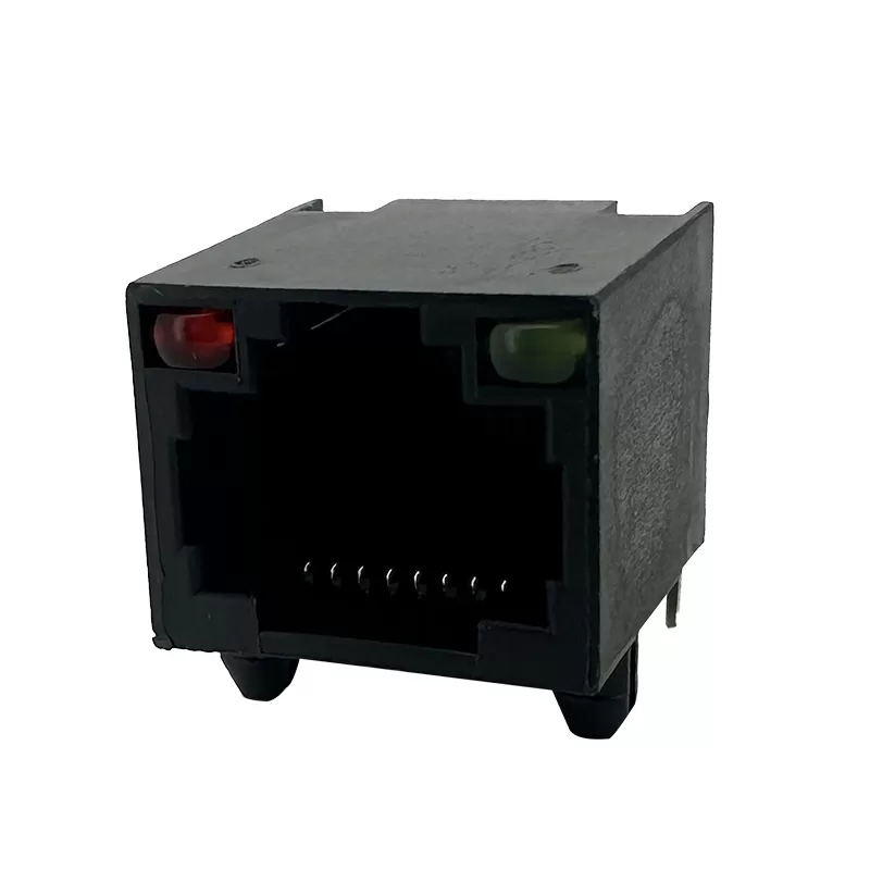 RJ45-8P8C 1x1 Jack with LED:RHTLY15-8P8C1X1