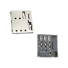 Nano SIM Card Connector PUSH PUSH 6Pin H1.37mm with CD Pin:RHTAYIM-066