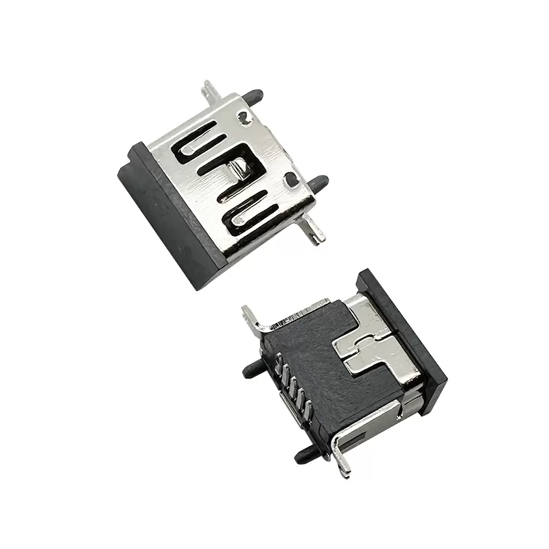 Vertical 5P B type R/A SMD Mini USB connector socket :RHTAY29-5FJ