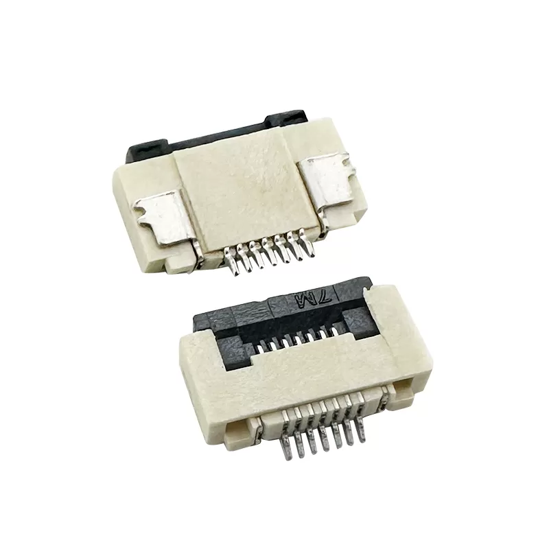 0.5mm hinged lock SMT H2.0mm bottom contacts FPC/FFC connector :RHTAY42G-2.0