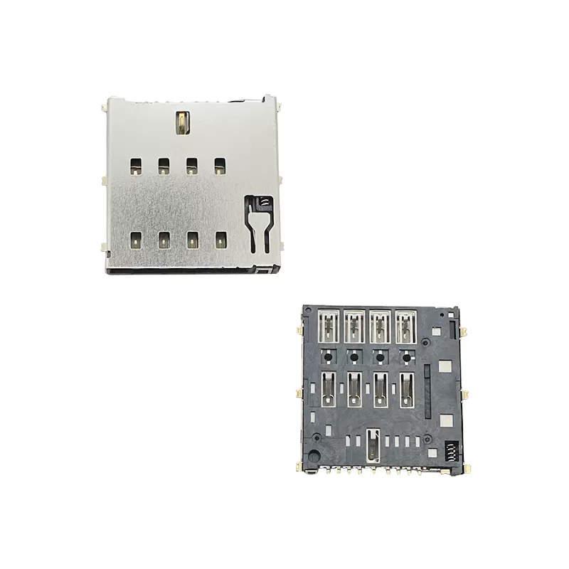 Micro SIM Card Connector,8P＋1P With Switch,PUSH PUSH,H1.56mm :RHTAYIM-094