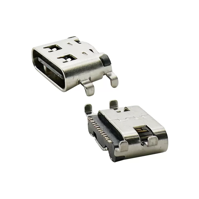 16P SMD Mid mount L=7.96mm USB 3.1 type C connector female socket :RHTAY462