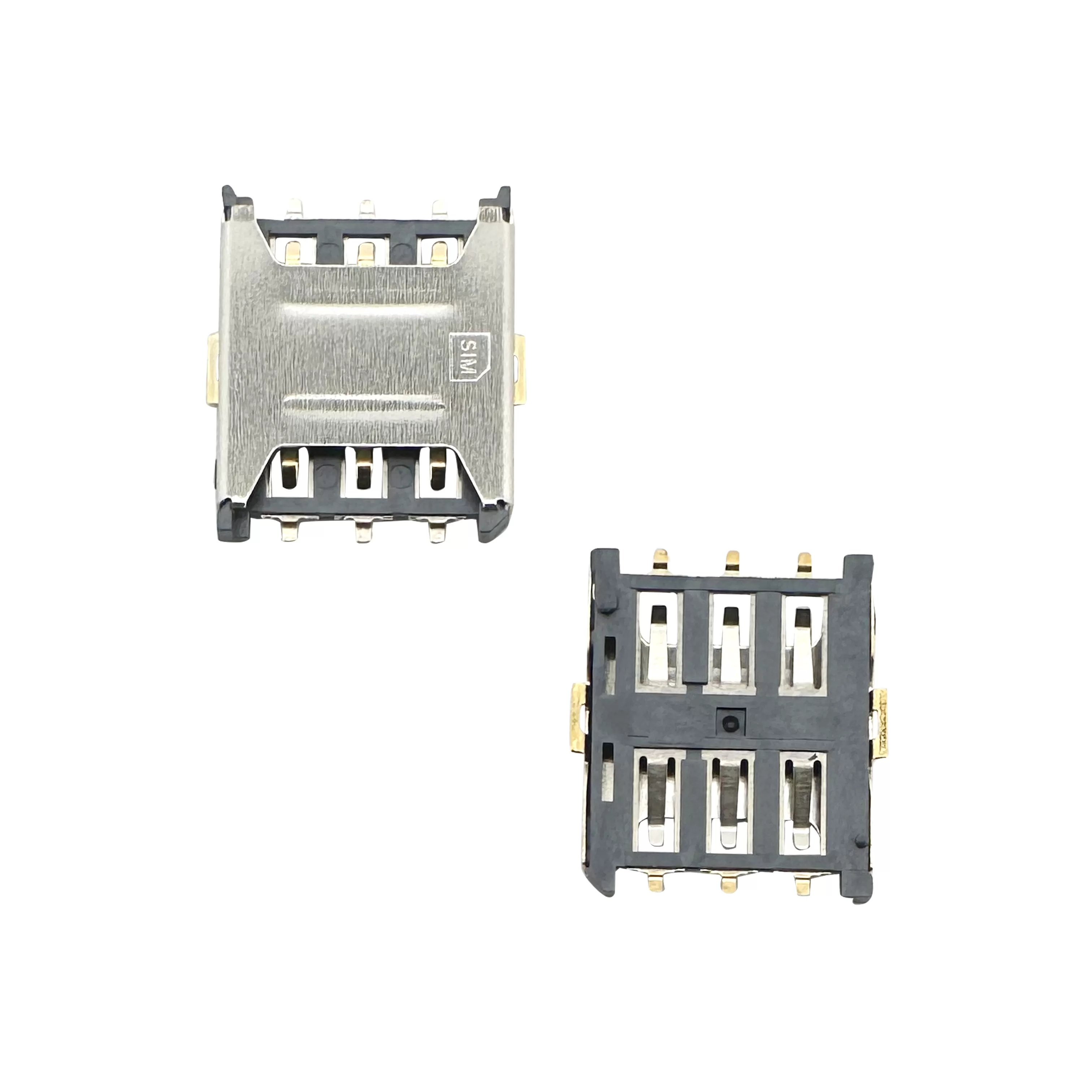 6P SIM Card Connector,PUSH PULL,H2.2mm :RHTAYIM-044A