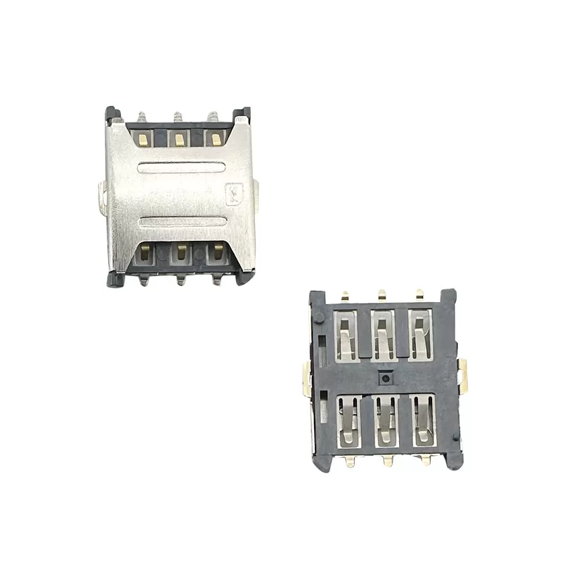 Nano SIM Card Connector;PUSH PULL,6Pin,H1.35mm :RHTAYIM-076