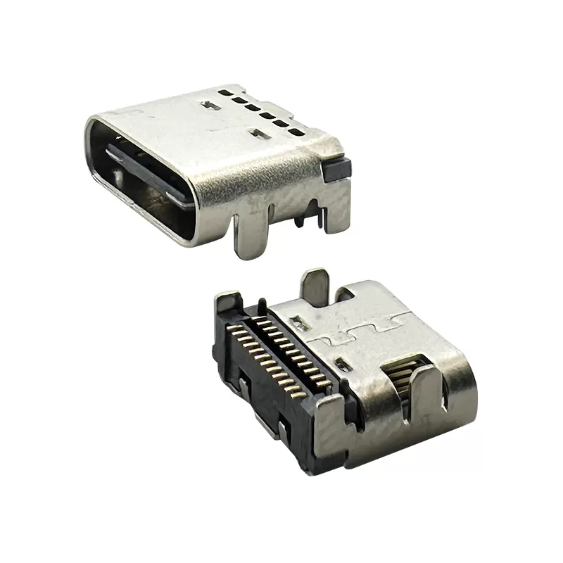 24P SMD L=7.9mm Mid mount USB 3.1 type C connector female socket :RHTAY404