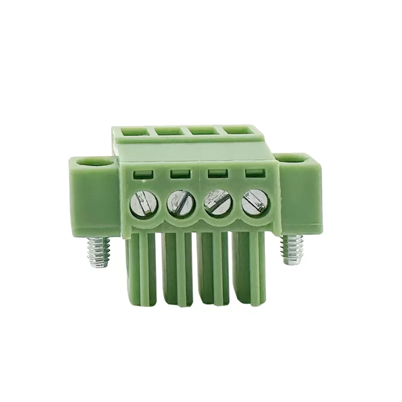 3.50mm & 3.81mm Male Pluggable terminal block With Fixed hole：RHTBYDCKM-3.50&3.81