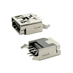 5P B type R/A dip 180 Mini USB connector socket:RHTAY29-5FC