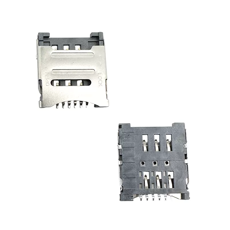 Micro SIM Card Connector,6Pin H1.8mm,Hinged type:RHTAYIM-072