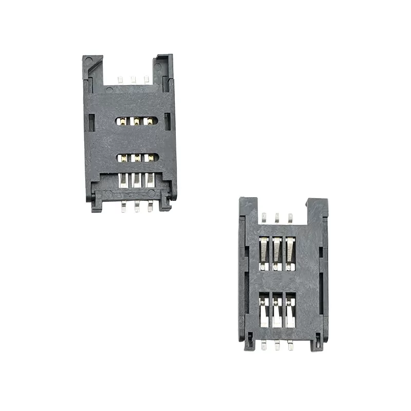 6P & 8P SIM Card Connector Hinged type,H2.5mm:RHTAYIM-010A