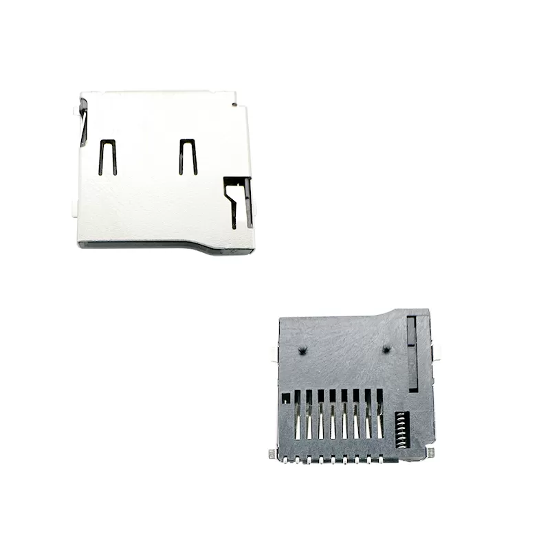 Micro SD card connector push push,H1.85mm,with CD pin:RHTAYF-003D