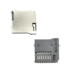 Micro SD card connector push push,H1.85mm,with CD pin:RHTAY20F-003