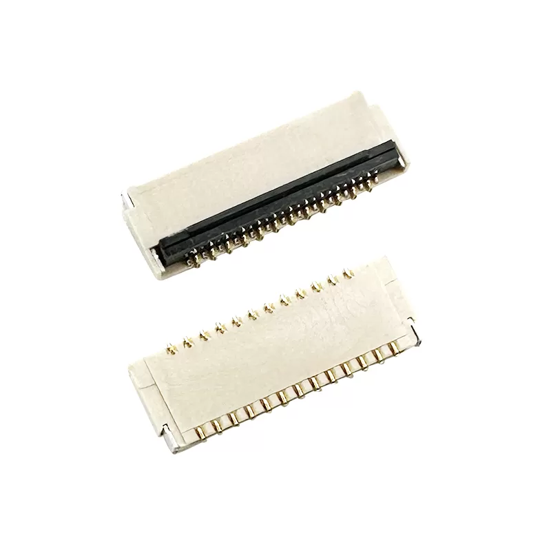 0.3mm back flip SMT H0.9mm dual contacts FPC/FFC connectors :RHTAY244G-0.9