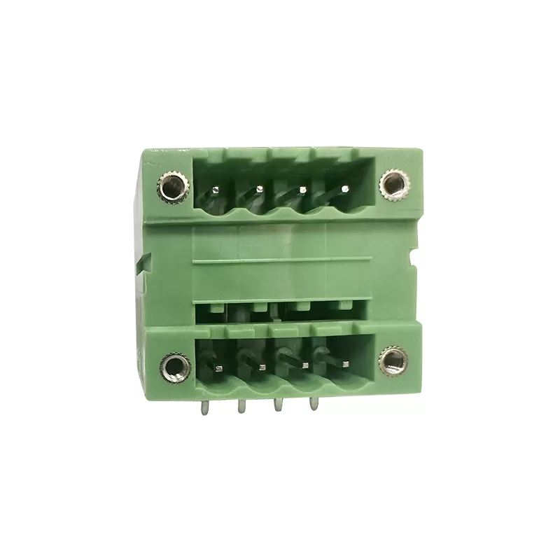 5.00mm & 5.08mm Female Pluggable terminal block Right Angle With Fixed hole：RHTBYDDLR-5.00&5.08